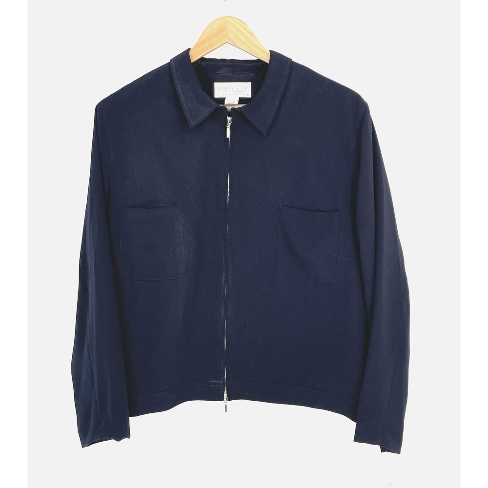NWT Maggie McNaughton Plus Size 22W Jacket Full Zip Navy "Hampton C" Lined‎ READ